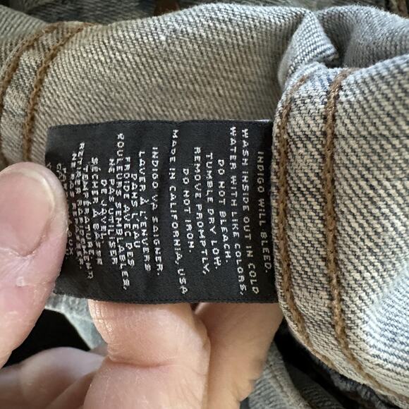 J Brand Jacket Womens XS Denim Atomic Stretch Button Up Distressed 40503225 - Picture 10 of 13